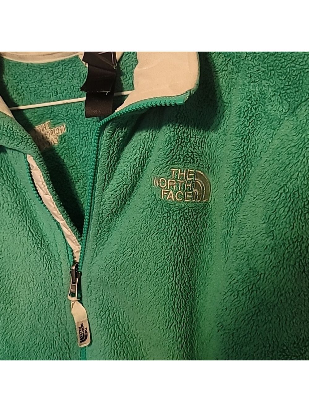 Spring green north face fleece jacket zip medium - Picture 2 of 7